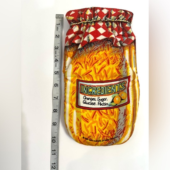 VTG 1989 Sari Fabrics Limited Marmalade Jar Novelty Potholder England - Picture 3 of 6
